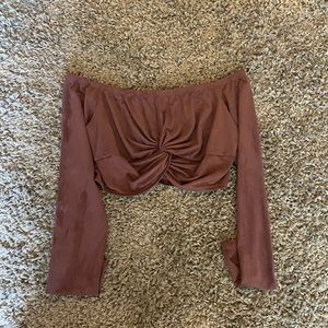 Off the shoulder crop top